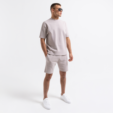 Bee Inspired Henrich T-Shirt in Clay, relaxed fit tee in a cotton polyester blend, styled shot