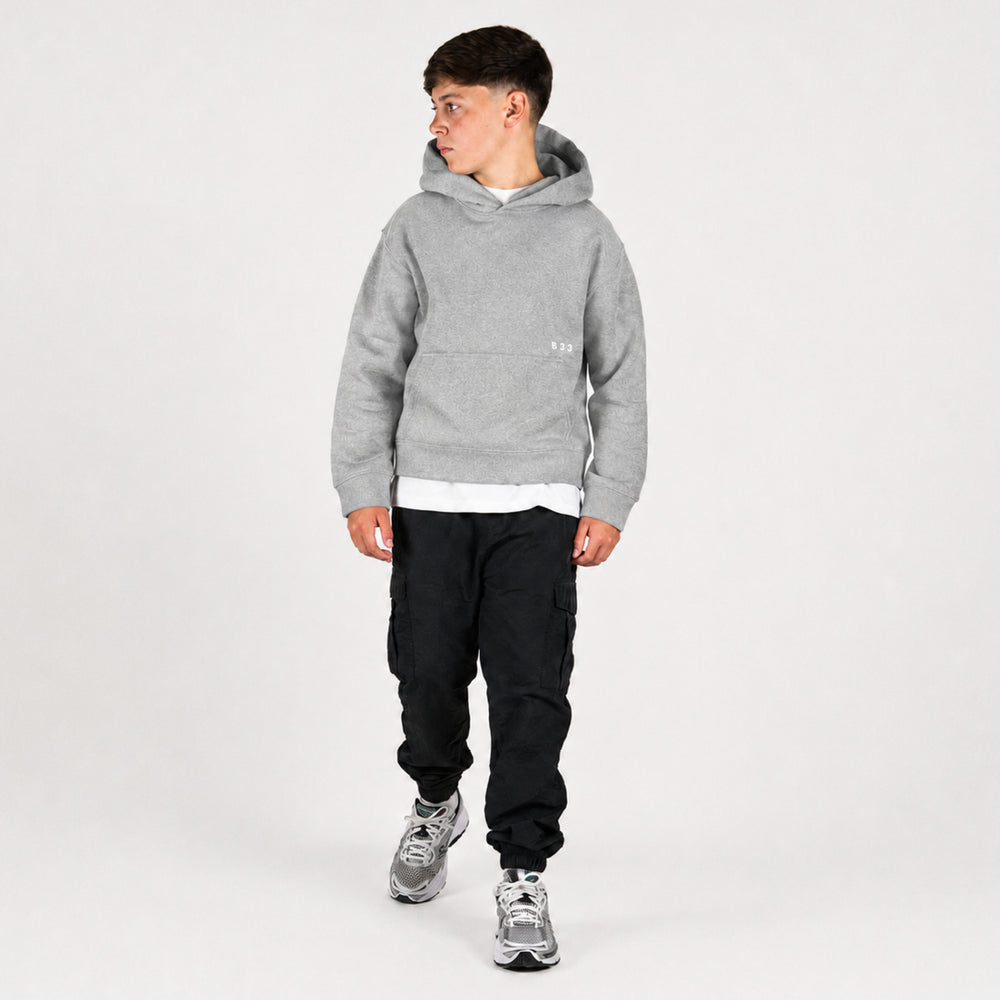 Junior Initial Hoodie - Grey