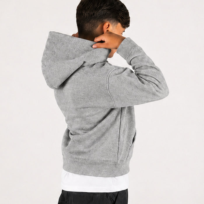 Junior Initial Hoodie - Grey