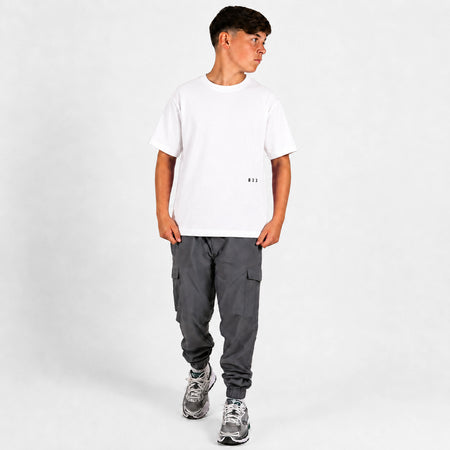 Bee Inspired Junior Initial T-Shirt in White, relaxed fit junior tee with a straight hem, styled shot