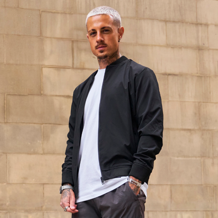 Koller Full Zip Bomber Jacket Black