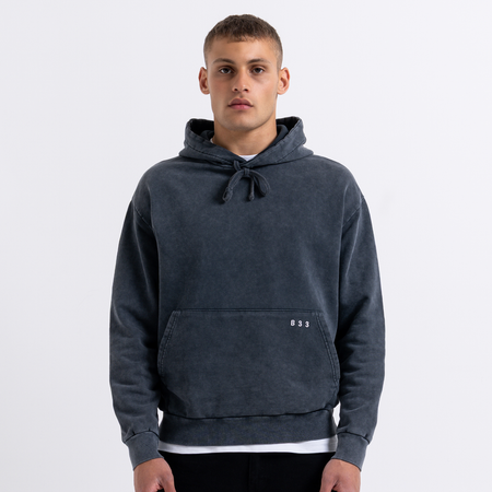 Bee Inspired Kubo Hoodie in Charcoal, relaxed fit hoodie with a soft, breathable feel, front view