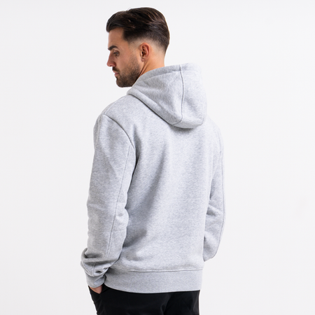 Bee Inspired Legacy Hoodie in Grey Marl, slim fit hoodie in premium soft cotton, alternate angle