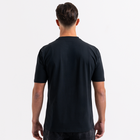 Bee Inspired Legacy T-Shirt in Black, slim fit tee with subtle bee embroidery, back view