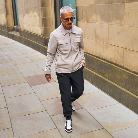 Mateta Black Trousers with matching jacket in a contrasting colour