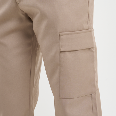 Bee Inspired Onana Cargo Pants in Taupe, regular fit cargo trousers in a lightweight fabric with utility pockets, styled shot