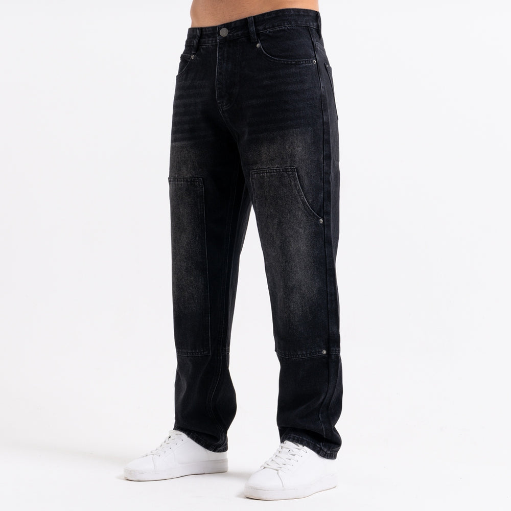 Pirlo Relaxed Jeans in black showing the relaxed fit