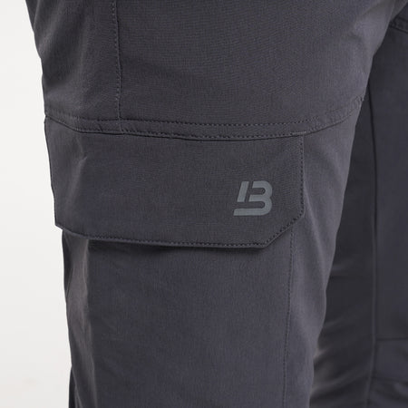 Rivero Tech Cargo Pants in charcoal showing the regular fit
