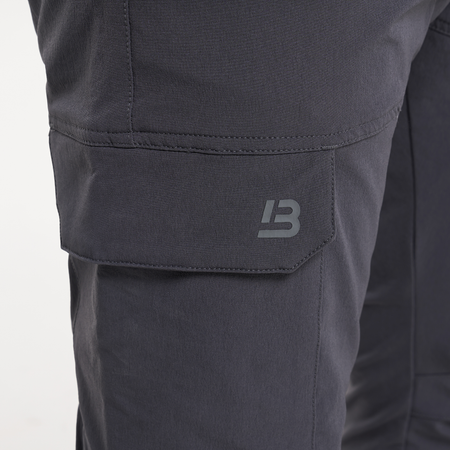 Bee Inspired Rivero Tech Cargo Pants in Charcoal, regular fit tech cargo trousers, front view