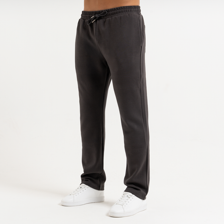 Bee Inspired Rochet Pant in Pewter, slim fit trousers with a drawstring waistband, front view