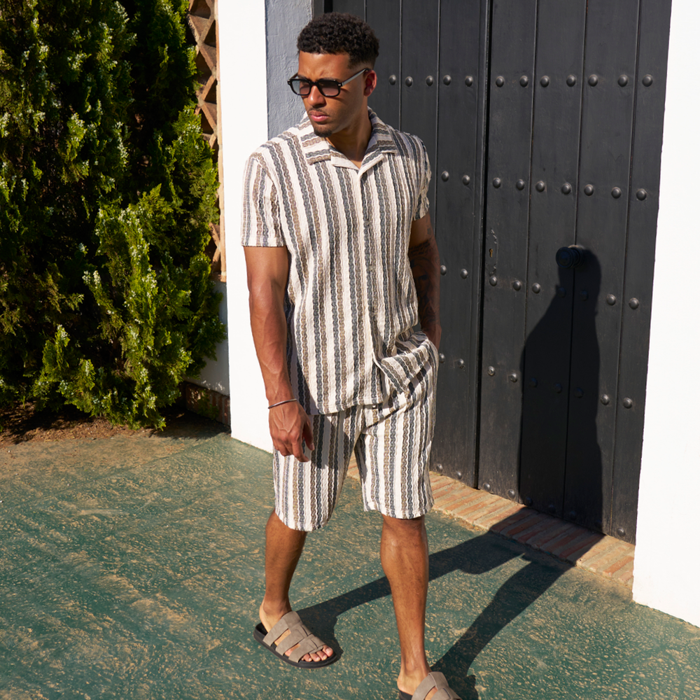 Rubio Shirt - Off White/Sand/Grey