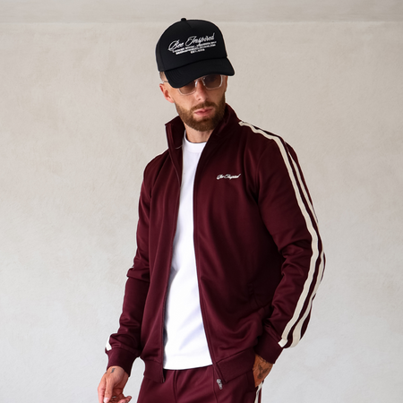 Sanchez Track Top - Burgundy