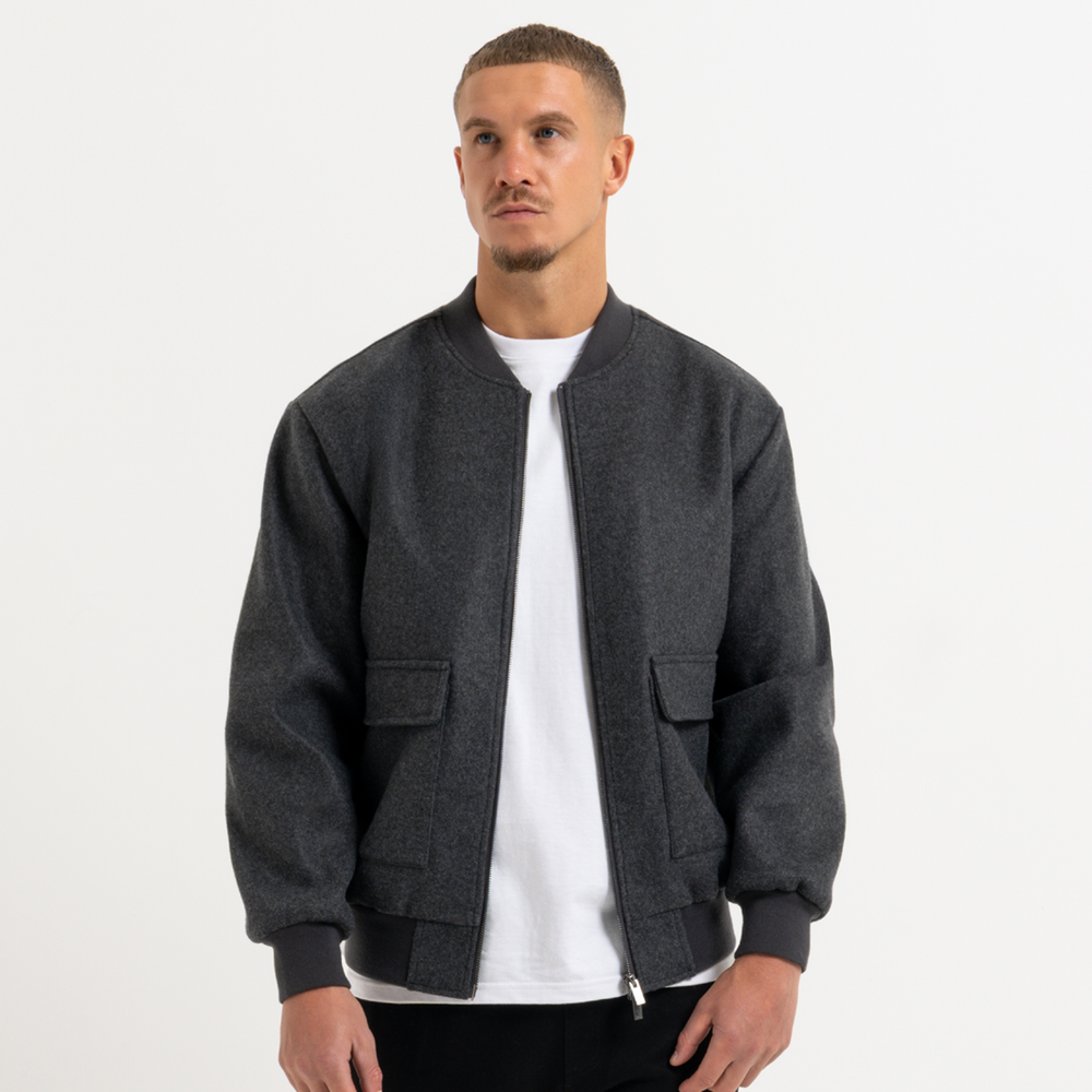 Sibbick Bomber Jacket - Charcoal