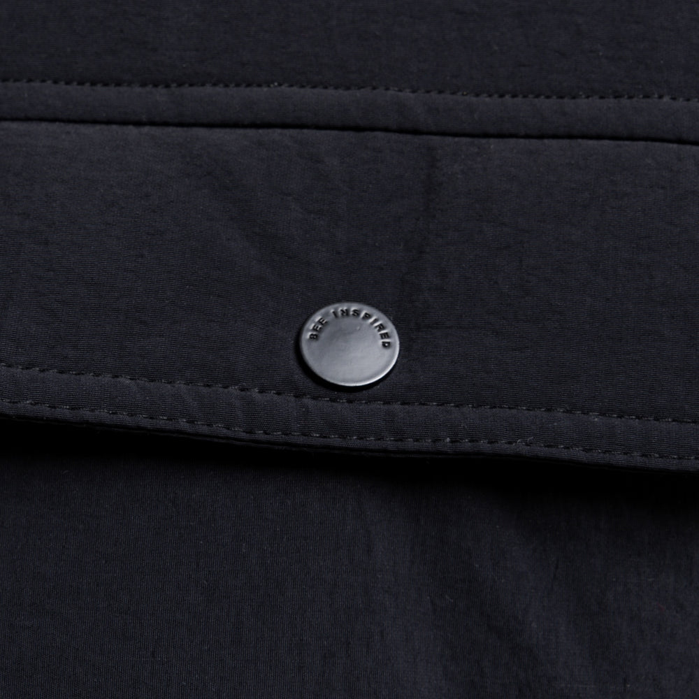 Siegrist Jacket in black with grosgrain tape accents