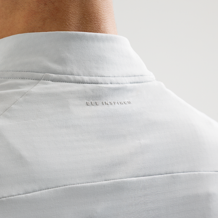 Bee Inspired Signature Sports 1/4 Zip in Light Grey, quarter-zip sports top from the Life in Motion active range, styled shot