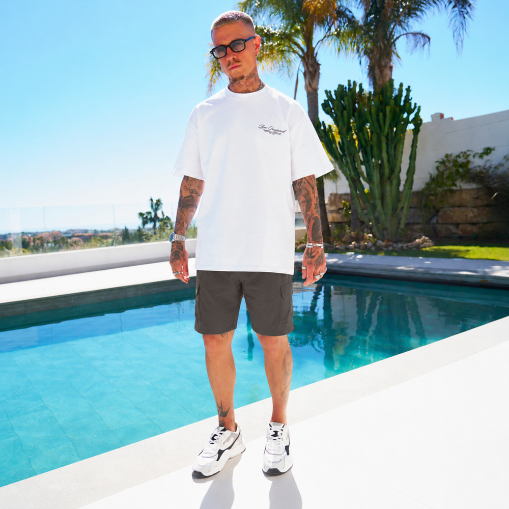 Soriano Cargo Short -Charcoal/White