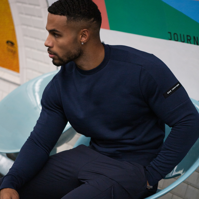 Hartley Crew Sweater - Dark Navy