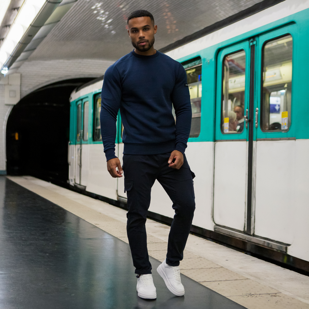 Hartley Crew Sweater - Dark Navy