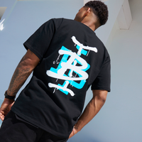 Tonali T-Shirt - Black/Aqua