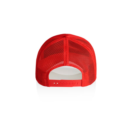 Bee Inspired Team Trucker Cap in Red, trucker cap with a foam front and mesh back, back view
