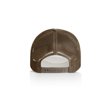 Bee Inspired Team Trucker Cap in Brown, trucker cap with a foam front and mesh back, back view