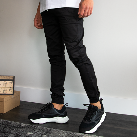 Bee Inspired Vesga Military Cargo in Black, military-style cargo trousers, front view