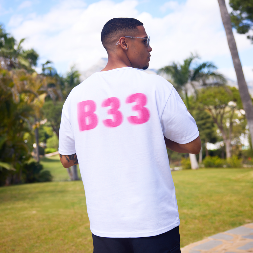 Hallberg T-Shirt - White/Pink