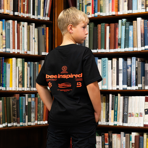 Junior Ajer T-Shirt- Black/Orange