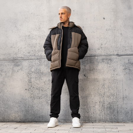 Salgado Puffer Jacket - Black/Green