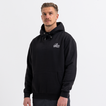 Bee Inspired Classic Hoodie in Black, thick brush-backed fabric hoodie for warmth and comfort, front view