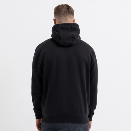 Bee Inspired Classic Hoodie in Black, thick brush-backed fabric hoodie for warmth and comfort, close-up
