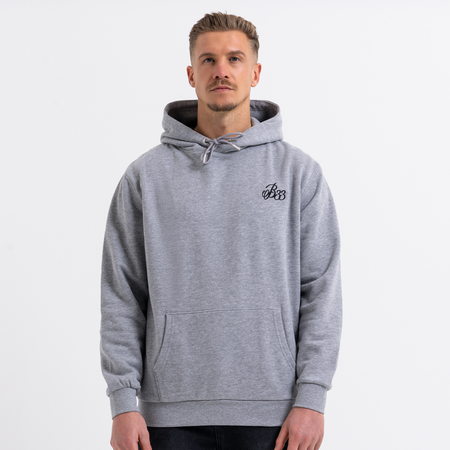 Bee Inspired Classic Hoodie in Grey, thick brush-backed fabric hoodie for warmth and comfort, front view