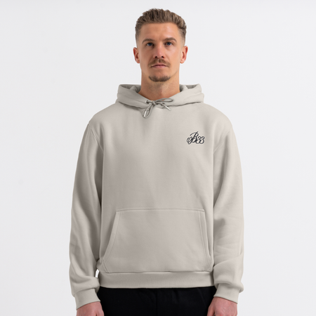 Bee Inspired Classic Hoodie in Sand, thick brush-backed fabric hoodie for warmth and comfort, front view