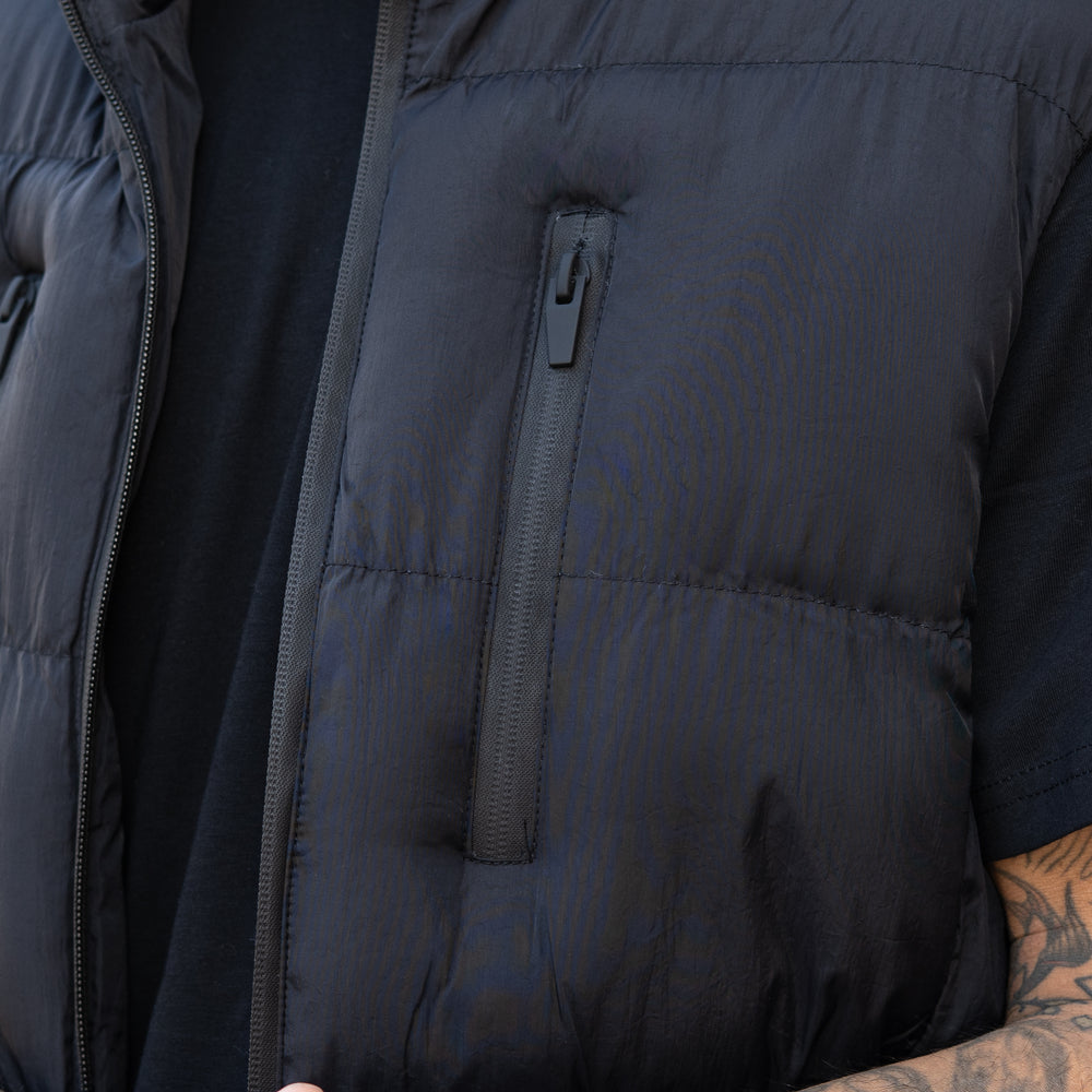 Pedro Puffer Gilet - Black