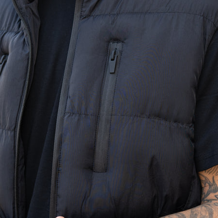 Pedro Puffer Gilet - Black