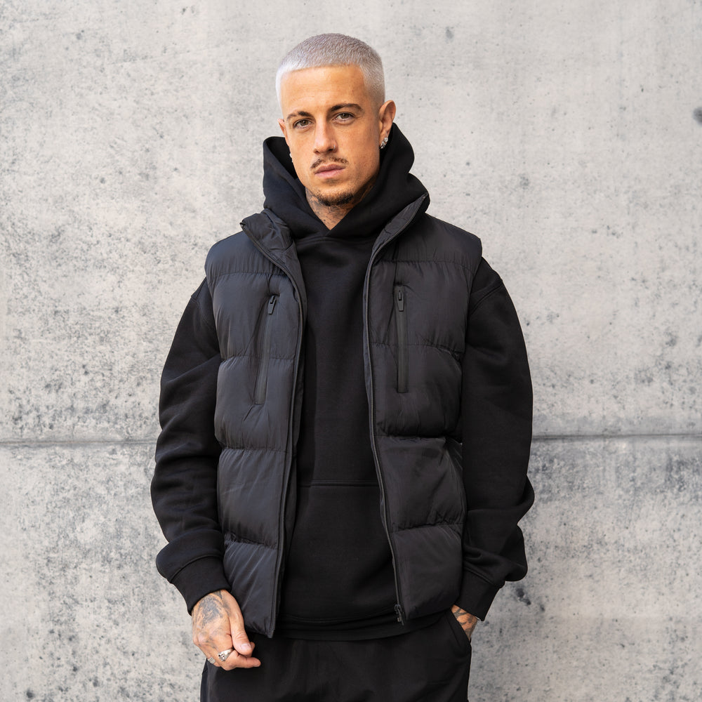 Pedro Puffer Gilet - Black