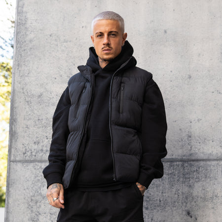 Pedro Puffer Gilet - Black