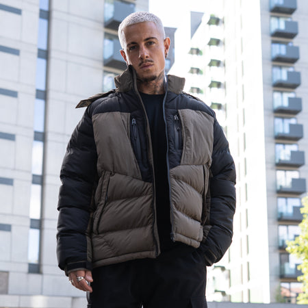 Salgado Puffer Jacket - Black/Green