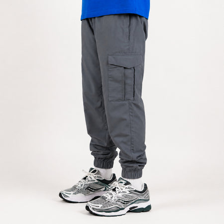 Bee Inspired Junior Madueke Cargo Pants in Mid Grey, regular fit junior cargo trousers with utility pockets and stretch cuffs