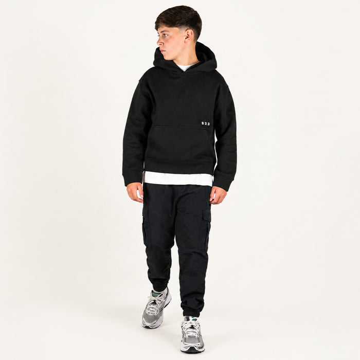 Junior Initial Hoodie - Black
