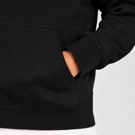 Bee Inspired Junior Aguirre Hoodie in Black/Blue, relaxed fit junior hoodie with a raised chest and back print