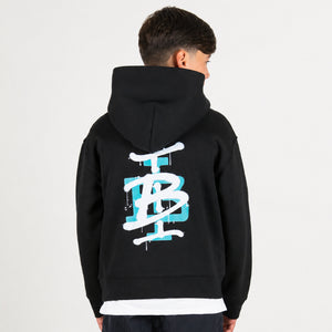 Junior Tonali Hoodie - Black/Aqua