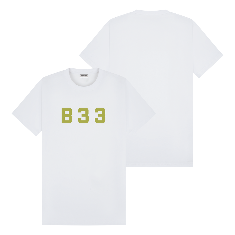 Recoba T-Shirt - White/Lime Relaxed Fit