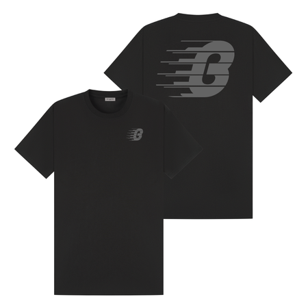 Bee Inspired Pavia T-Shirt in Black/Grey Relaxed Fit, boxy square oversized fit tee, a modern everyday essential, front view