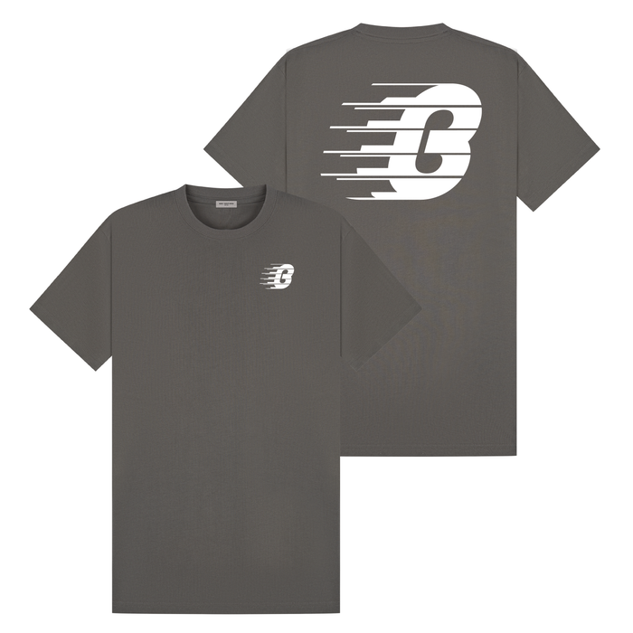 Pavia T-Shirt - Charcoal/White Relaxed Fit
