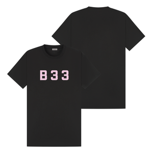 Recoba T-Shirt - Black/Pink Relaxed Fit