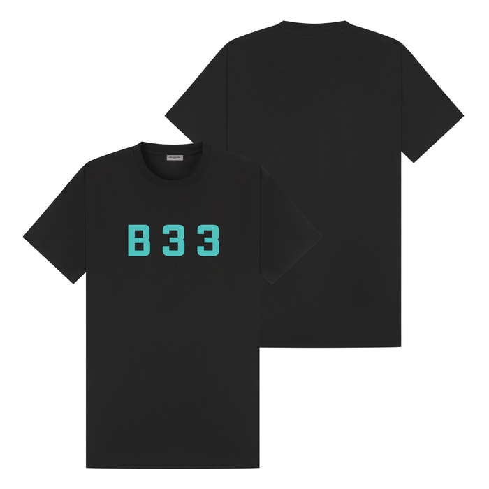 Recoba T-Shirt - Black/Teal Relaxed Fit