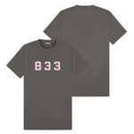 Recoba T-Shirt - Charcoal/Pink Relaxed Fit