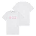 Recoba T-Shirt - White/Pink Relaxed Fit