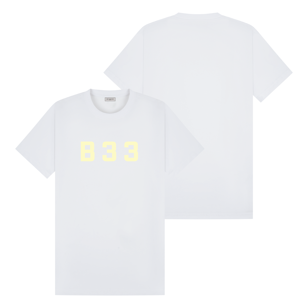 Recoba T-Shirt - White/Lemon Relaxed Fit